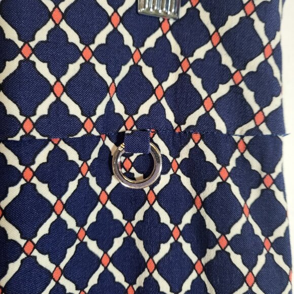 Rafaella Comfort Women's Stretch Pull On Bermuda Shorts Size 14 Navy Diamond - Picture 3 of 7